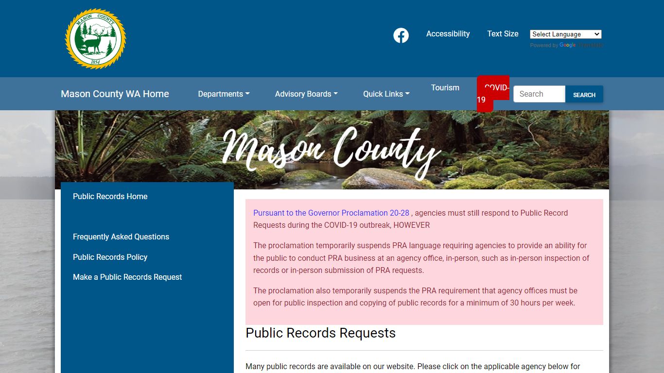 Mason County Public Records Requests