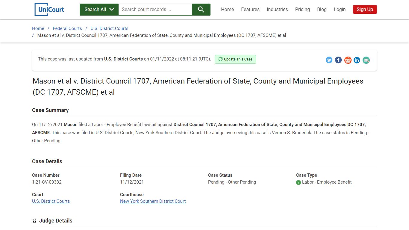 Mason et al v District Council 1707, American Federation ...